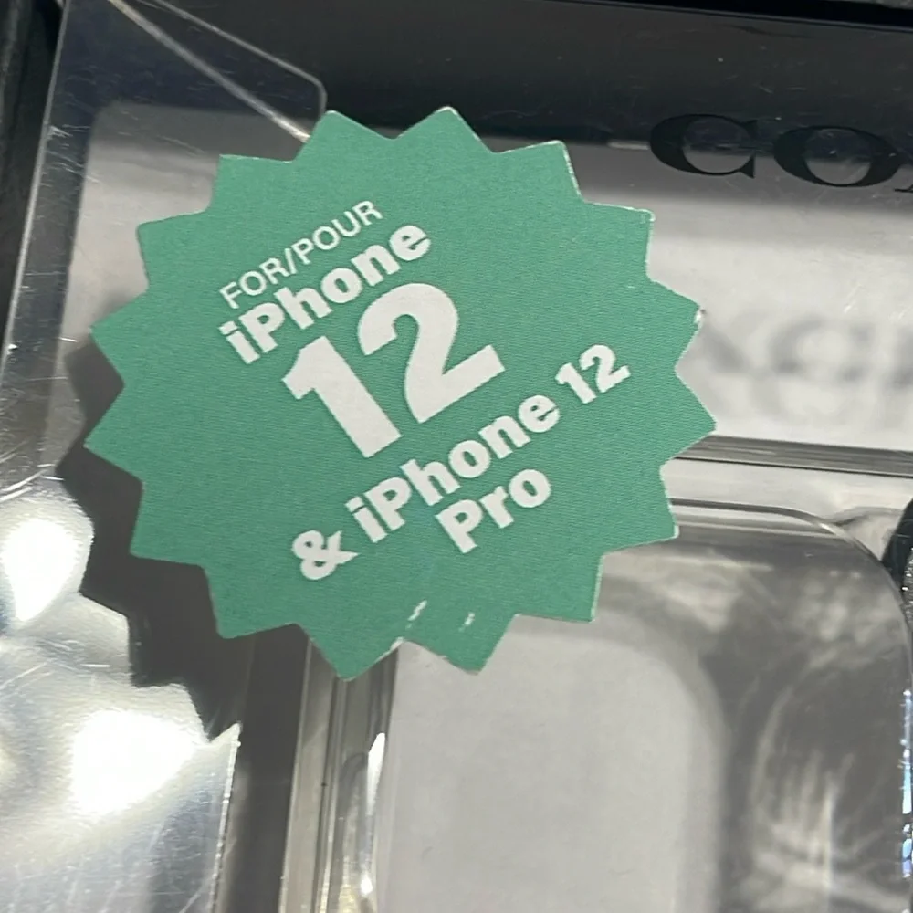 New Coach iPhone 12/ 12 pro clear flower phone case
